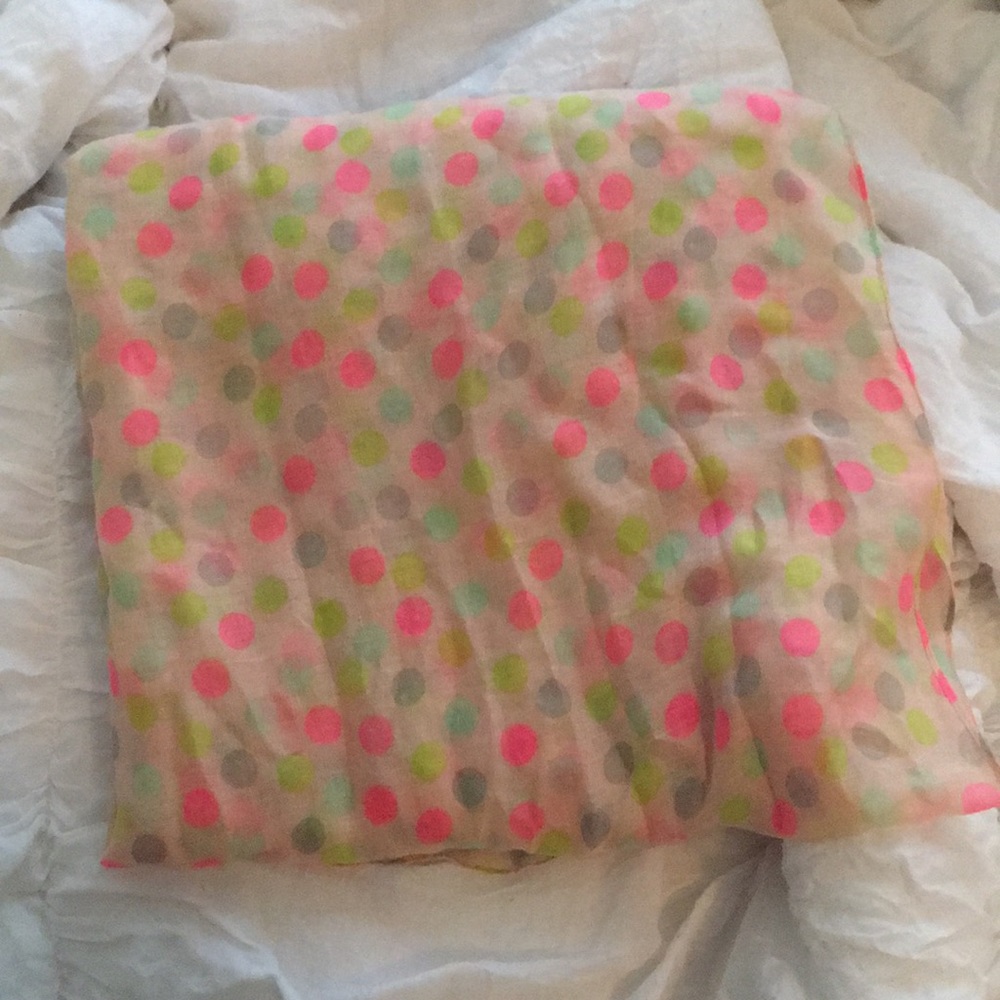 Sheer polka dot scarf
